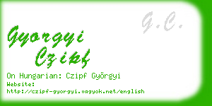 gyorgyi czipf business card