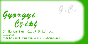 gyorgyi czipf business card